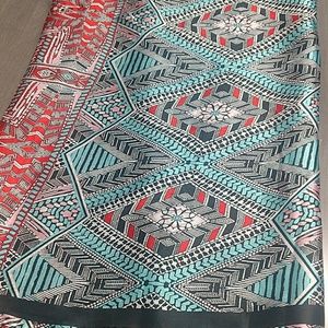 Accessories - Turquoise, Black, Coral Red & Pink accent scarf. Accessories - Turquoise, Black, Coral Red & Pink accent scarf.